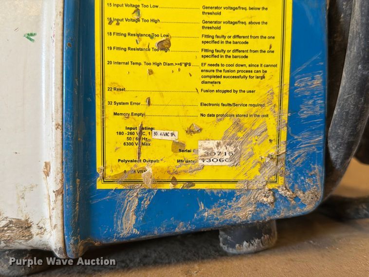 image for item EP7812 2013 Central MSA340 electrofusion processor