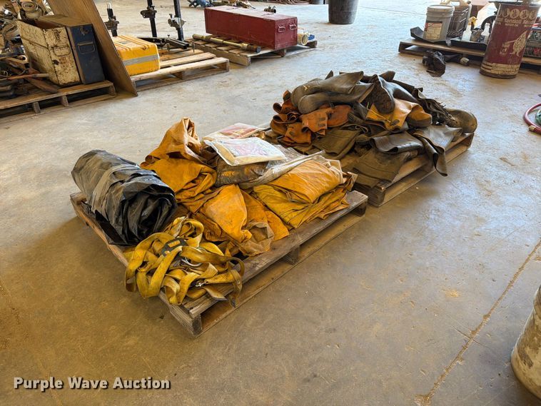 (2) pallets of boots and protective clothing