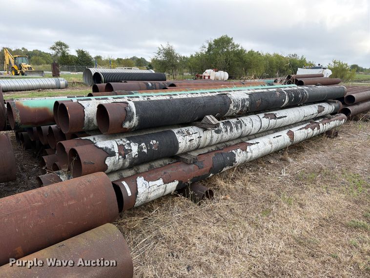 Approximately 45 steel pipes