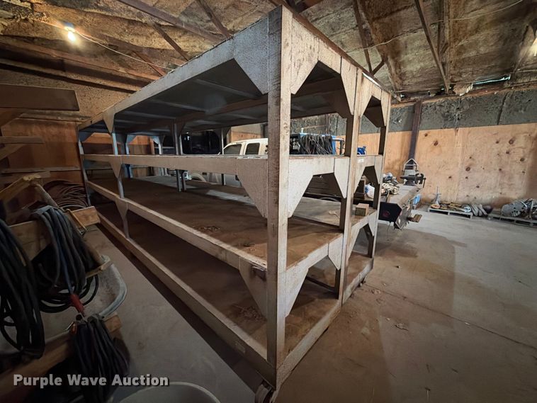 Metal shelves