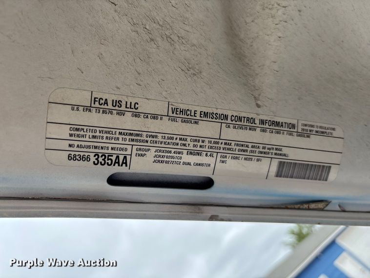 image for item FK3733 2018 Dodge Ram 3500 Crew Cab utility bed pickup truck