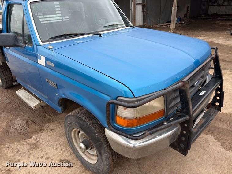 image for item FK3742 1995 Ford F350 flatbed pickup truck