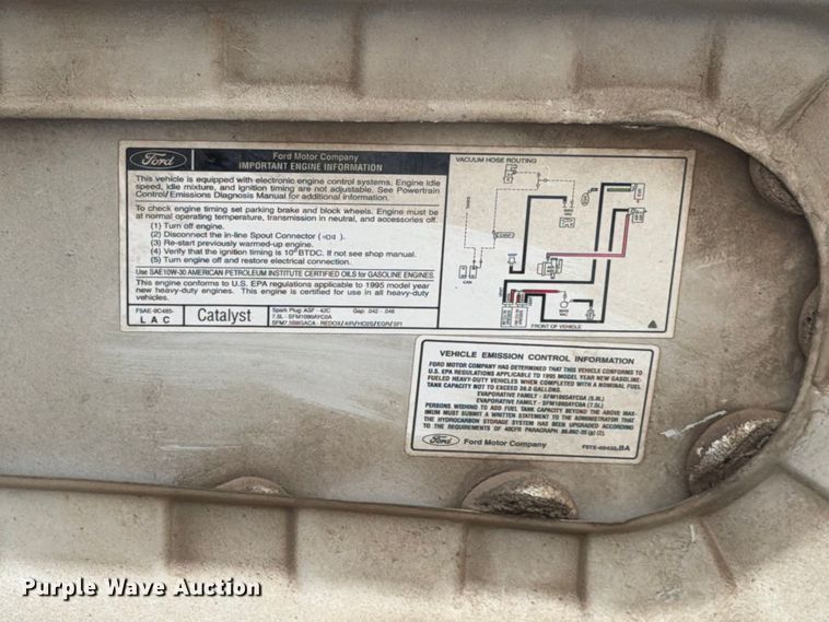 image for item FK3742 1995 Ford F350 flatbed pickup truck
