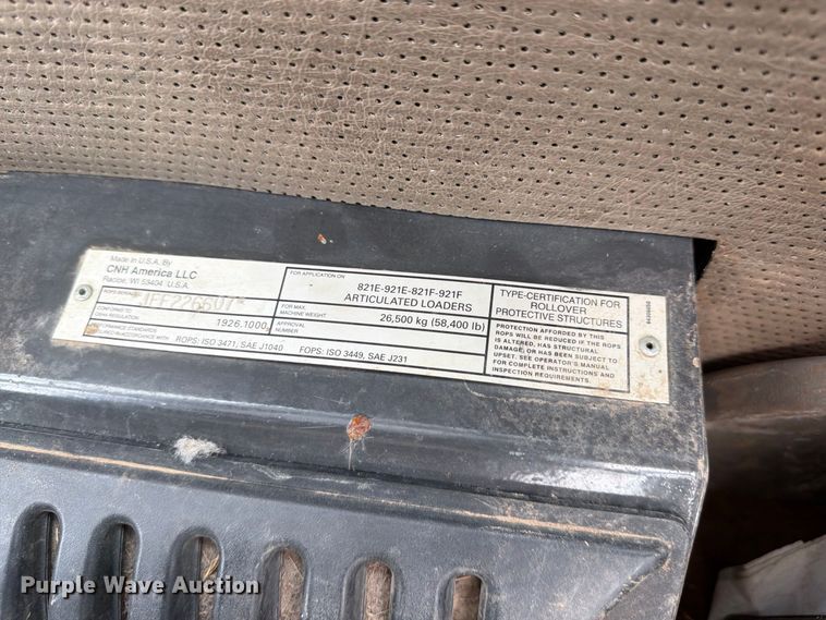 image for item FK3750 2011 Case 821F wheel loader
