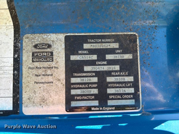 image for item EL0995 1993 Ford 3930 tractor