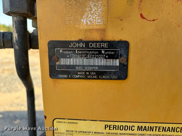 image for item ER3479 2014 John Deere 1812C scraper