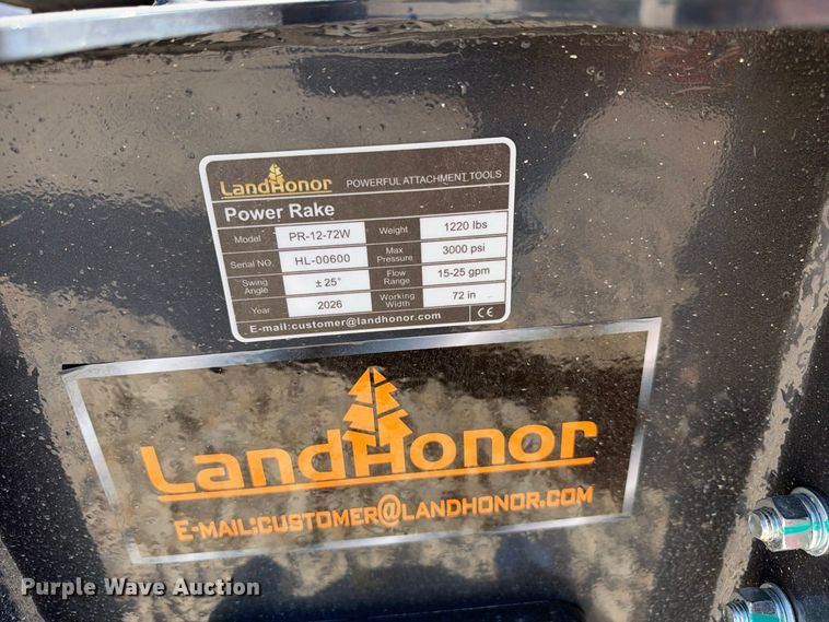 image for item EX2438 LandHonor skid steer soil conditioner