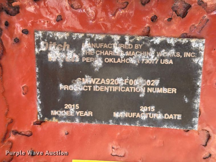 image for item EX4635 2015 Ditch Witch A920 backhoe attachment