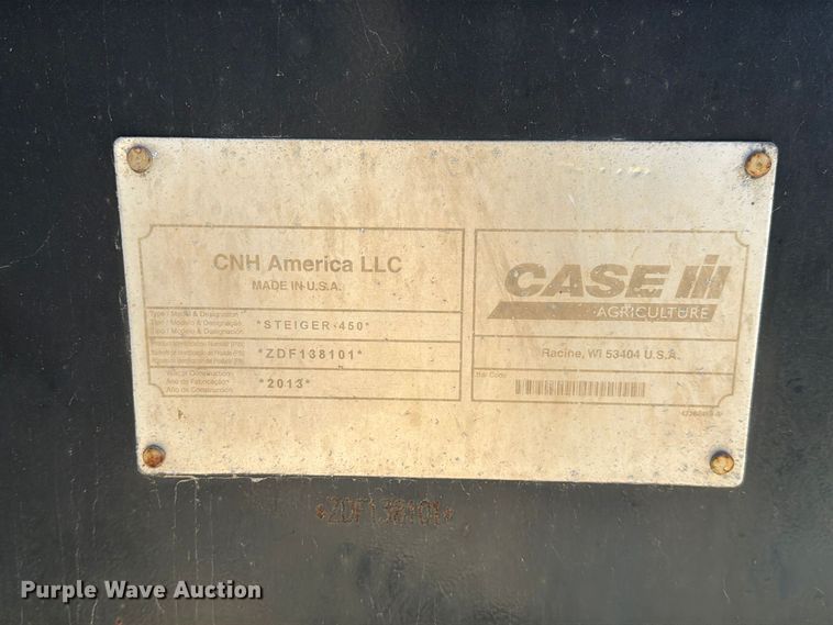 image for item FM6604 2013 Case IH Steiger 450 4WD tractor