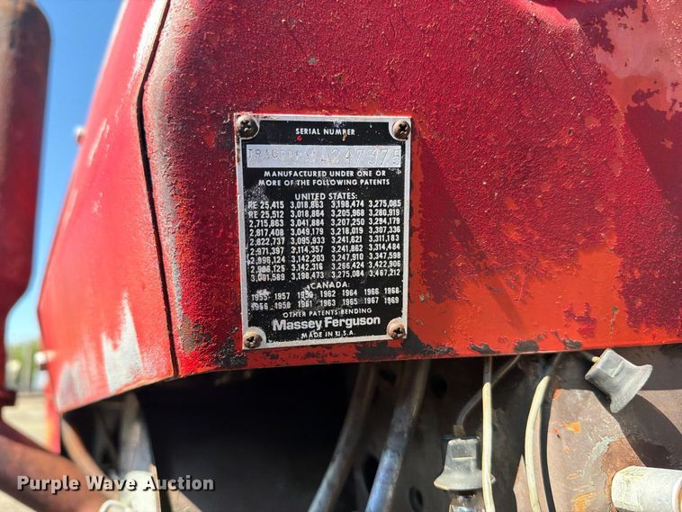 image for item FW3533 1975 Massey Ferguson 245 tractor