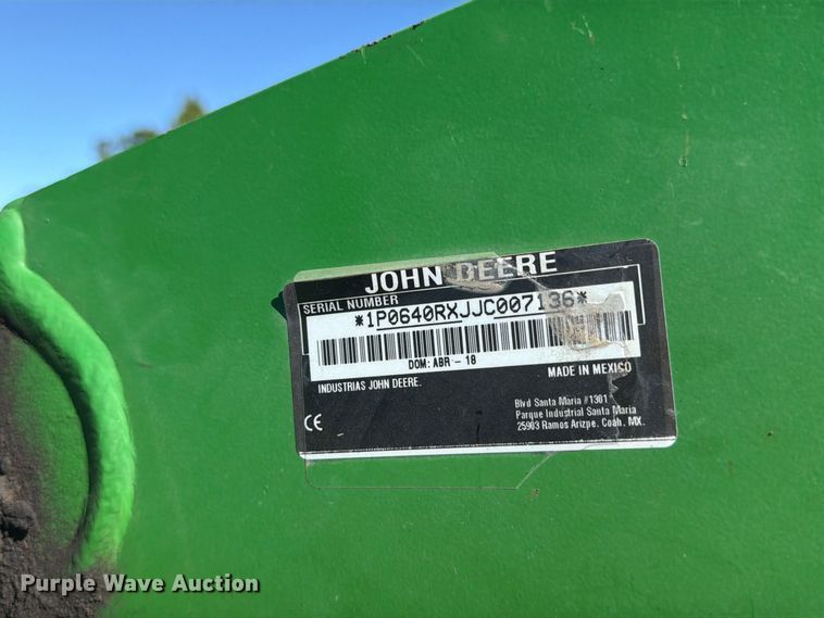 image for item YA5486 2019 John Deere 6130M MFWD tractor