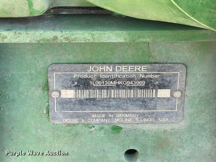image for item YA5486 2019 John Deere 6130M MFWD tractor