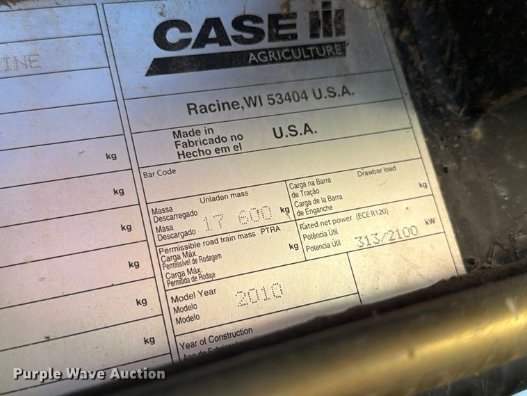 image for item YA5813 2010 Case IH 8120 Axial-Flow RWA combine
