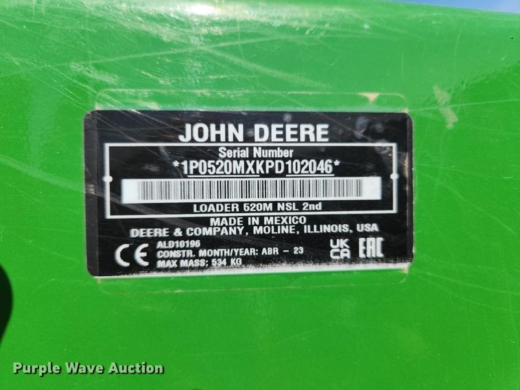 image for item YA5880 2023 John Deere 520M loader