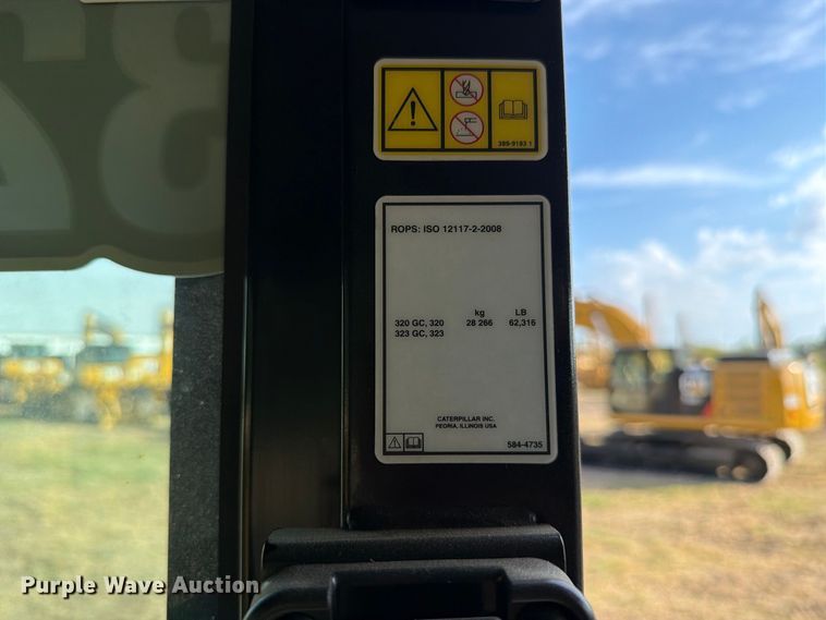 image for item FN3510 2023 Caterpillar 320 excavator