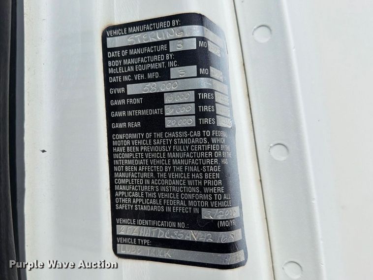 image for item FN3518 2005 Sterling L7500 Series fuel / lube truck