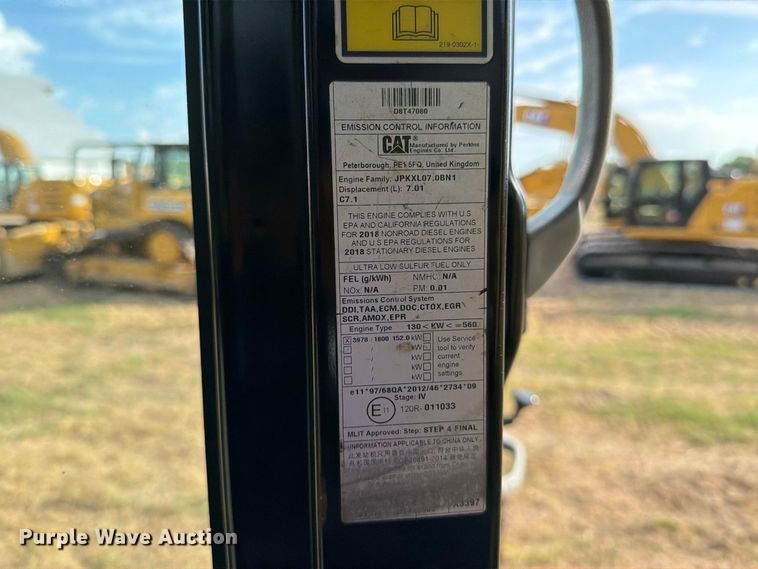image for item FN3523 2019 Caterpillar 326F L excavator