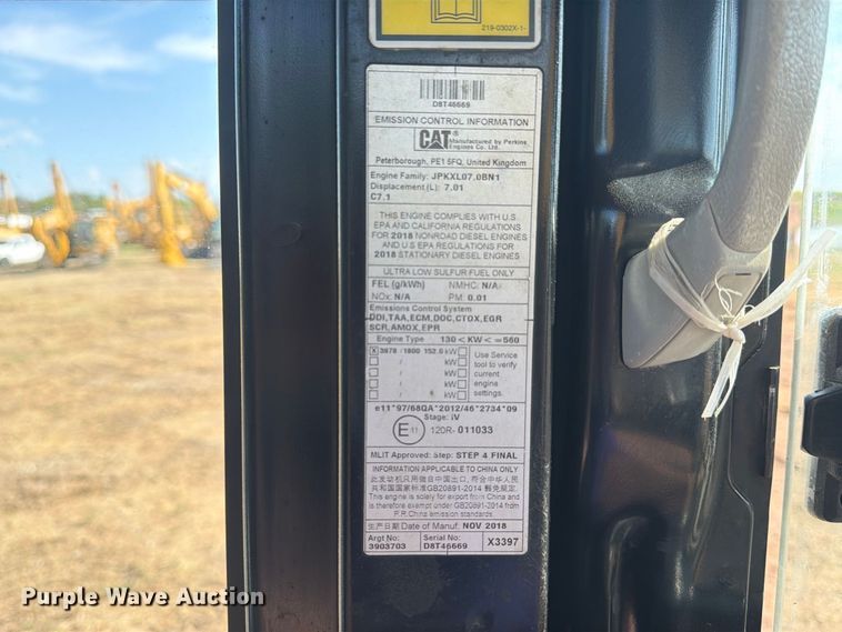 image for item FN3526 2019 Caterpillar 326F L excavator