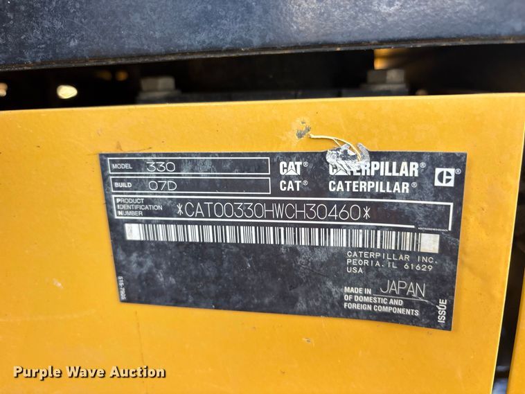 image for item FN3553 2022 Caterpillar 330 TC excavator