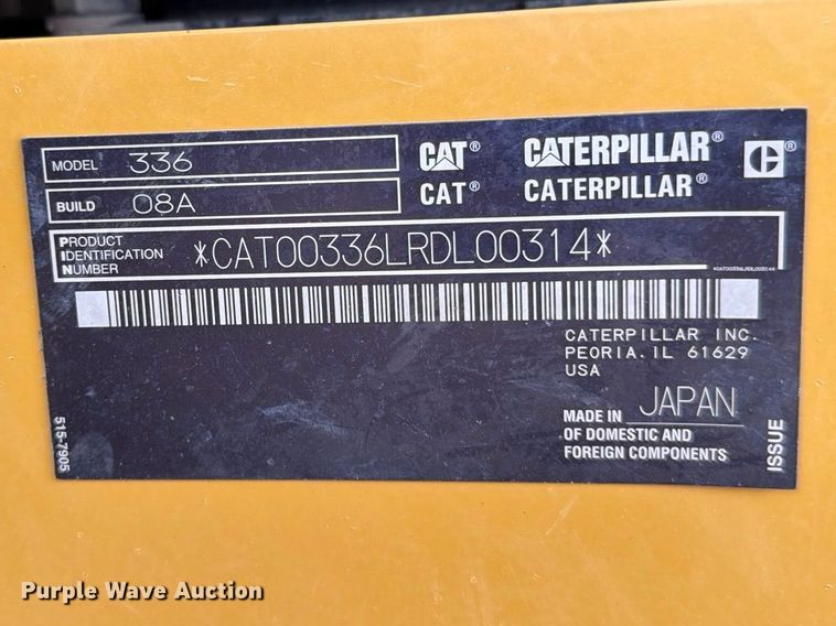 image for item FN3560 2023 Caterpillar 336 TC excavator