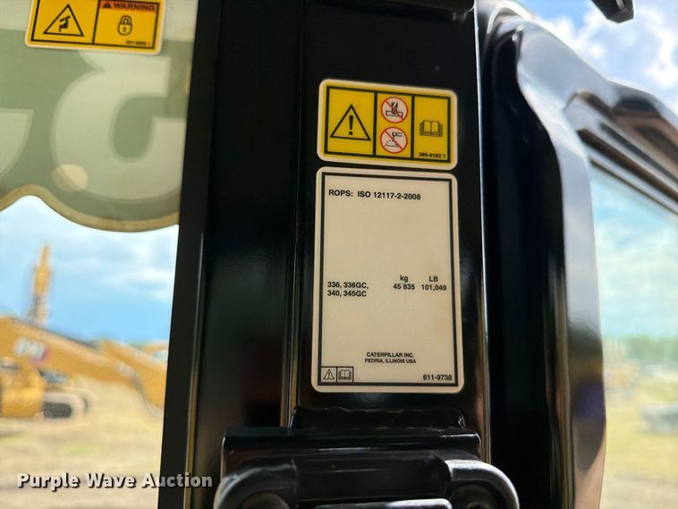 image for item FN3565 2022 Caterpillar 336 TC excavator