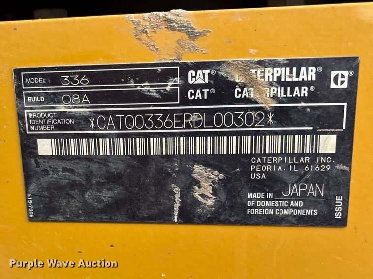 image for item FN3566 2023 Caterpillar 336 TC excavator