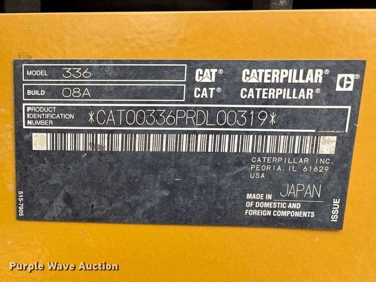 image for item FN3567 2023 Caterpillar 336 TC excavator