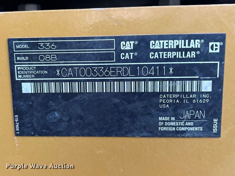 image for item FN3575 2023 Caterpillar 336 TC excavator