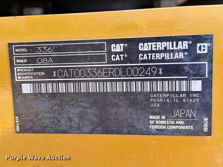 image for item FN3578 2023 Caterpillar 336 TC excavator