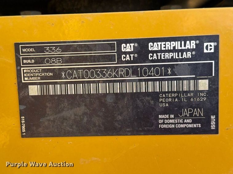 image for item FN3580 2023 Caterpillar 336 TC excavator