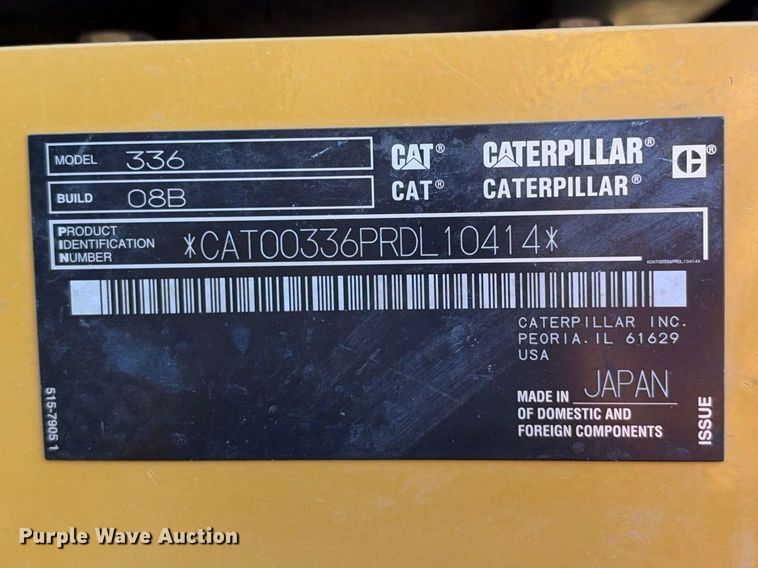 image for item FN3581 2023 Caterpillar 336 TC excavator