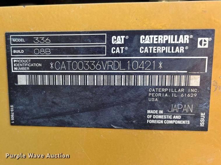 image for item FN3582 2023 Caterpillar 336 TC excavator