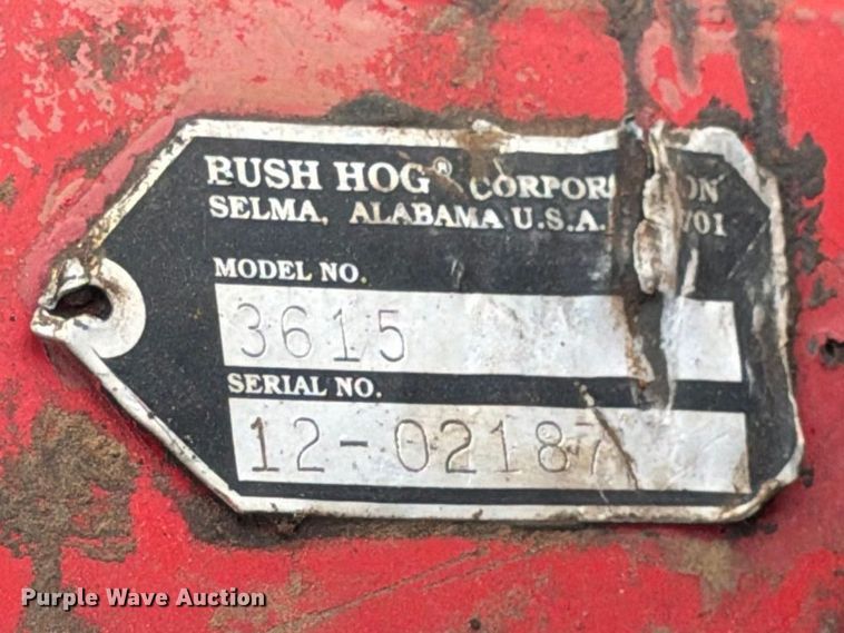 image for item FN3588 Bush Hog 3615 batwing rotary mower