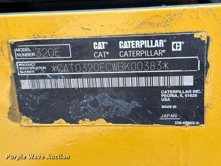 image for item FN3593 2012 Caterpillar 320EL excavator