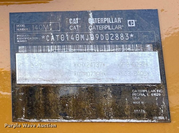 image for item FN3611 2011 Caterpillar 140M motor grader