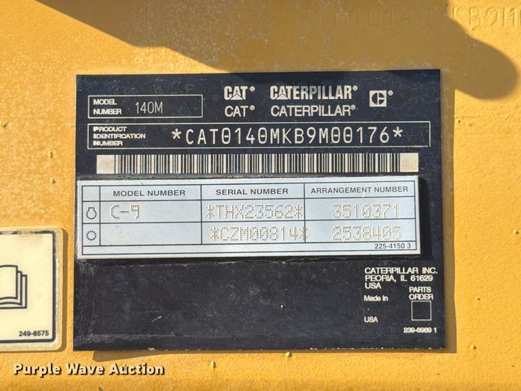 image for item FN3613 2008 Caterpillar 140M VHP Plus motor grader