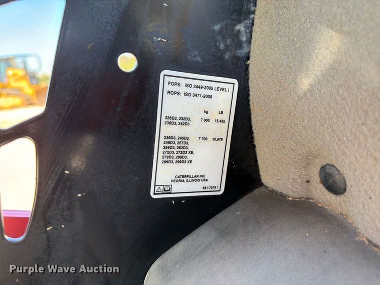 image for item FN3621 2023 Caterpillar 259 D3 tracked skid steer loader