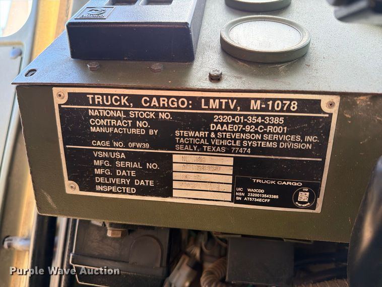 image for item FN3651 1997 Stewart & Stevenson flatbed truck