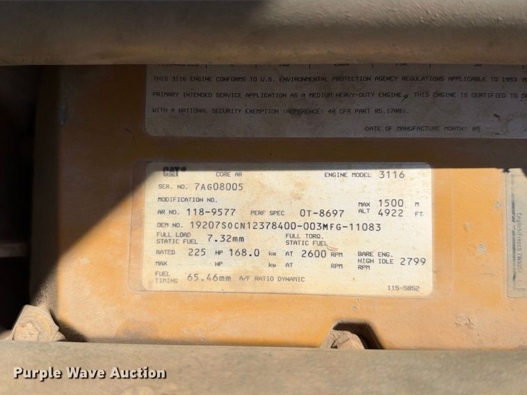 image for item FN3653 1994 Stewart & Stevenson flatbed truck
