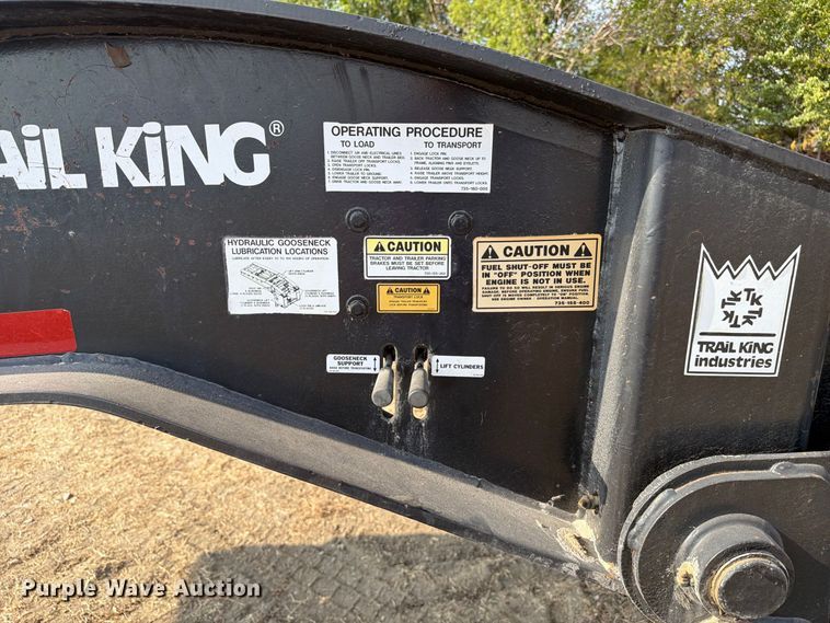 image for item FN3657 2012 Trail King TK110HDG lowboy equipment trailer