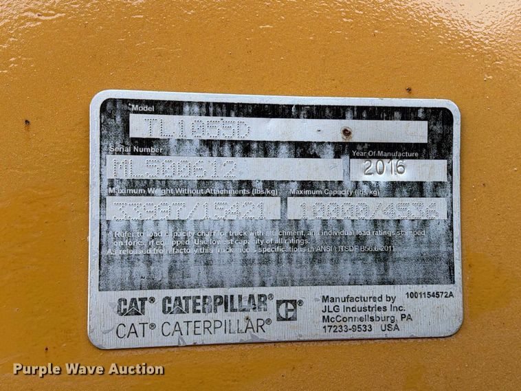 2016 Caterpillar TL1055D