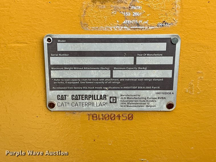 2012 Caterpillar TH514