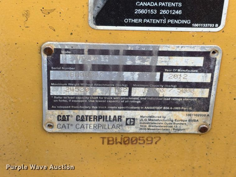 2012 Caterpillar TH514