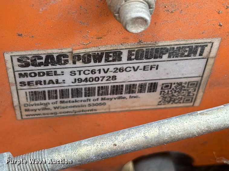 image for item FN3697 Scag Tiger Cat STC61V-26CV-ER ZTR lawn mower