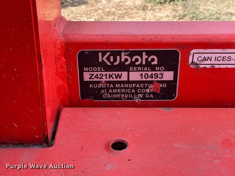 image for item FN3698 Kubota Z421KW ZTR lawn mower