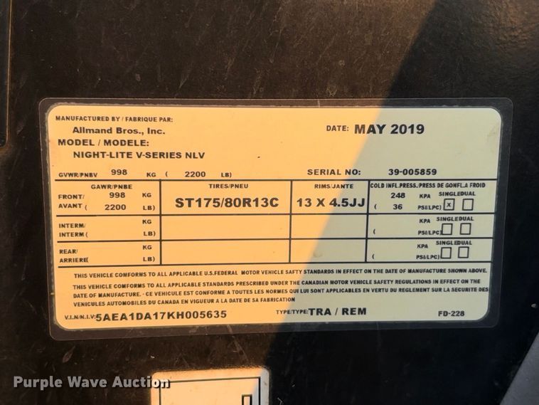 image for item FN3699 2019 Allmand Night-Lite V-Series NLV light plant