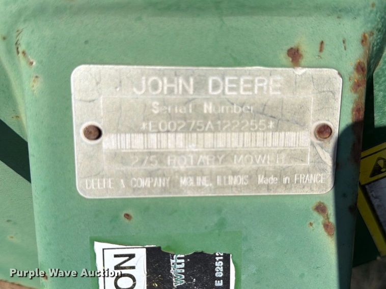 image for item FN3710 John Deere 275 disc mower