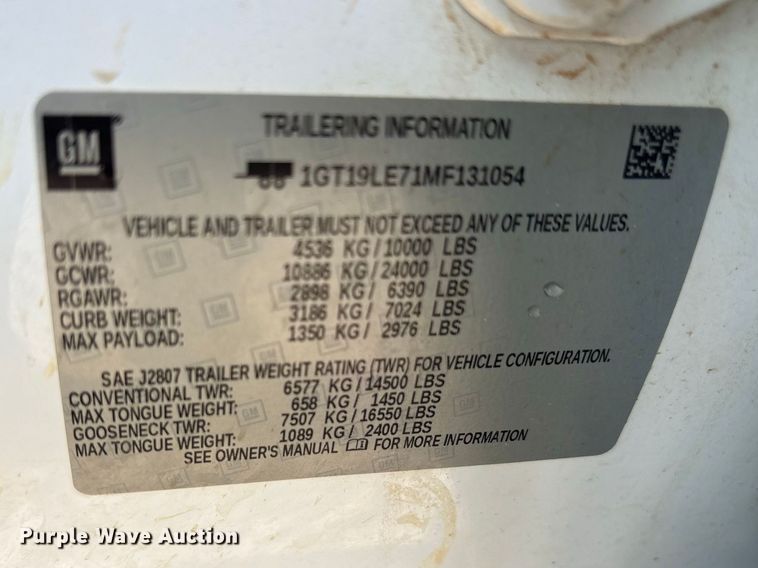 image for item FN3729 2021 GMC Sierra 2500 Crew Cab pickup truck