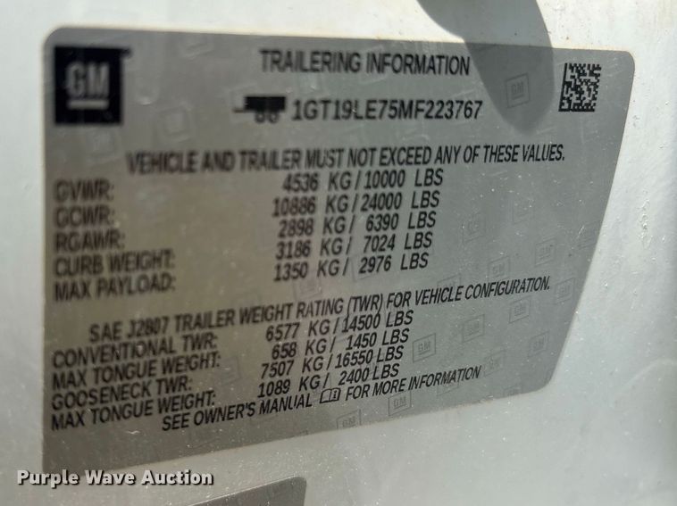 image for item FN3732 2021 GMC Sierra 2500 Crew Cab pickup truck