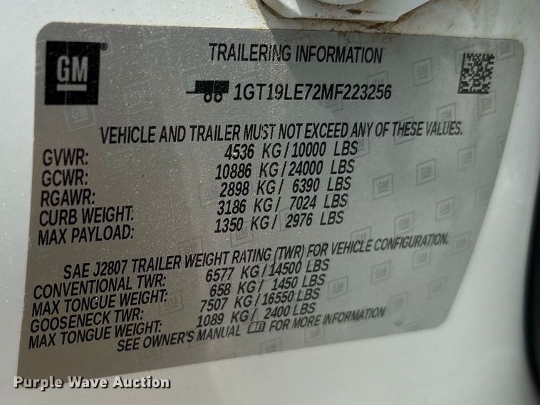 image for item FN3738 2021 GMC Sierra 2500 Crew Cab pickup truck